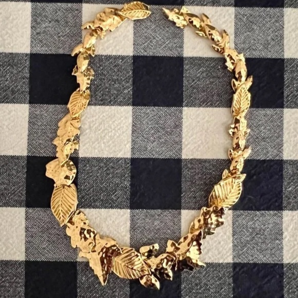 NWT Vintage Nolan Miller Leaf Foliage Collar Necklace - Picture 7 of 10